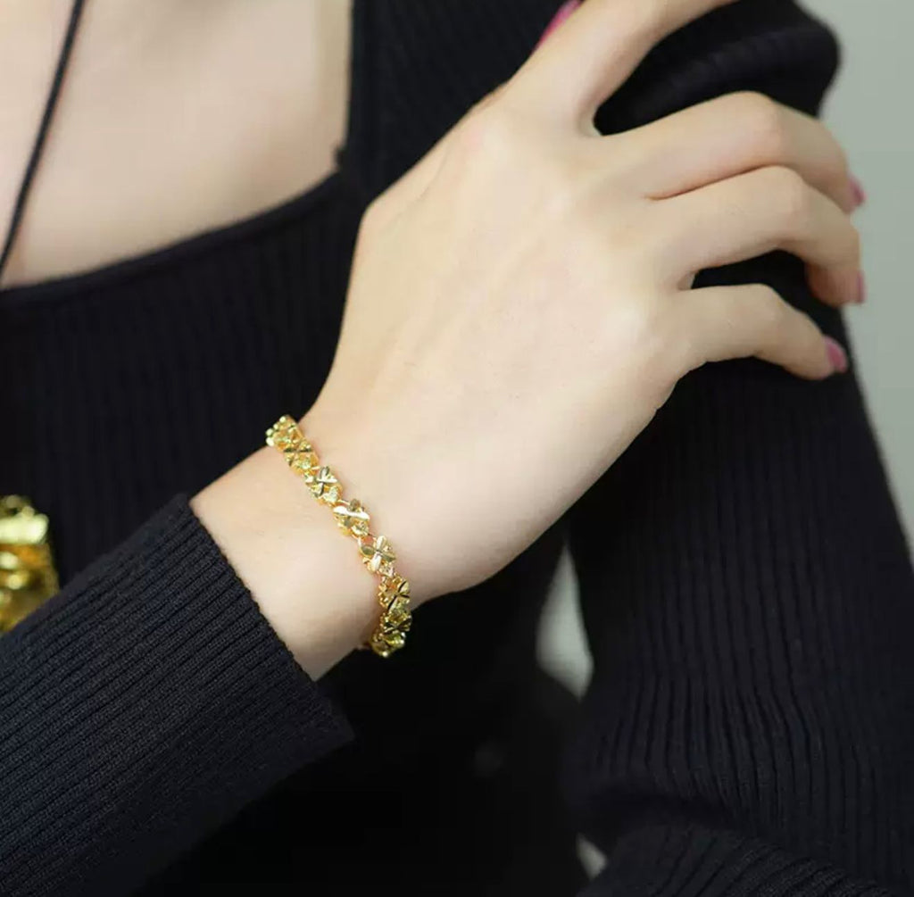 24k Gold Plated Golden Blossom Bracelet